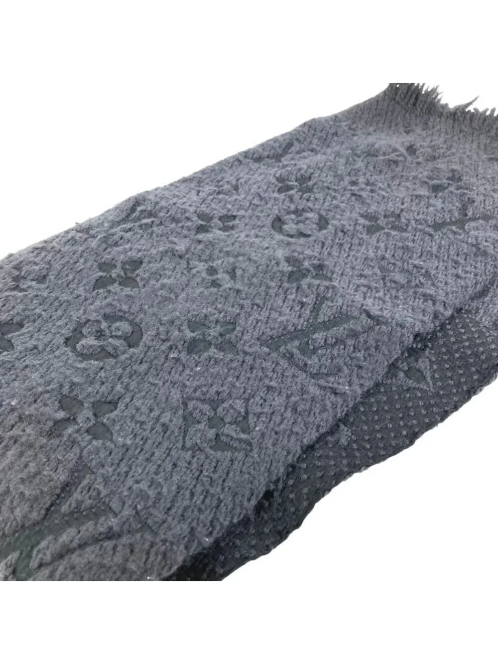 Louis Vuitton Scarf Echarpe Logomania Mix Wool Dark Gray